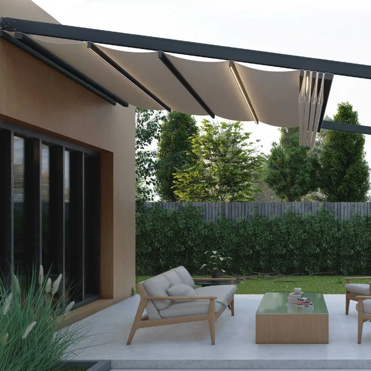 Onviz электр жетегі бар сыртқы пергола