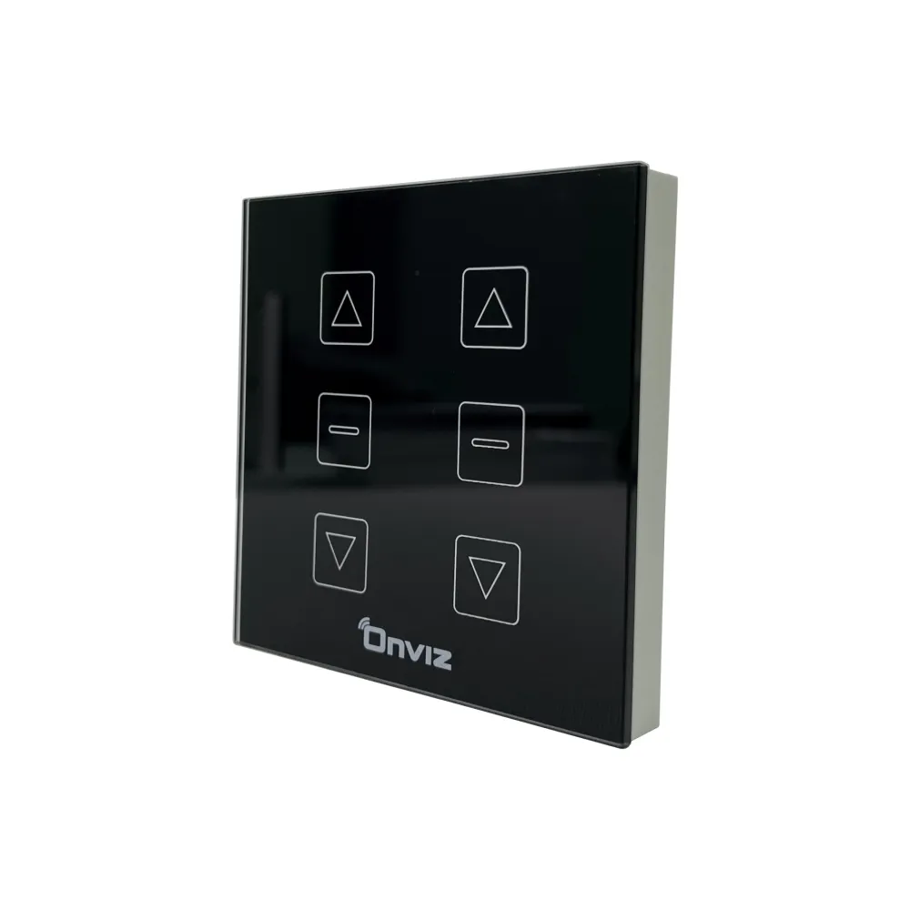 Сенсорлық басқару панелінің қабырғасы 2 арна қара Onviz