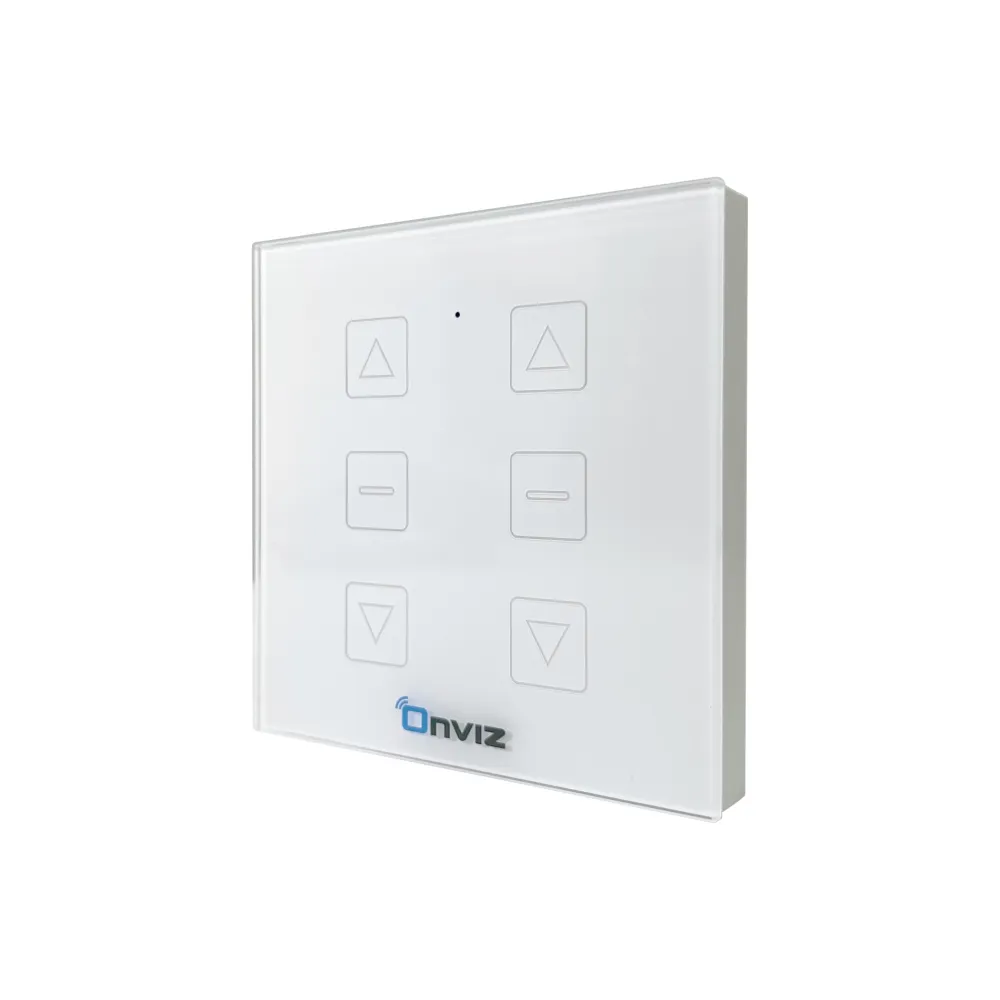 Сенсорлық басқару панелінің қабырғасы 2 арна ақ Onviz